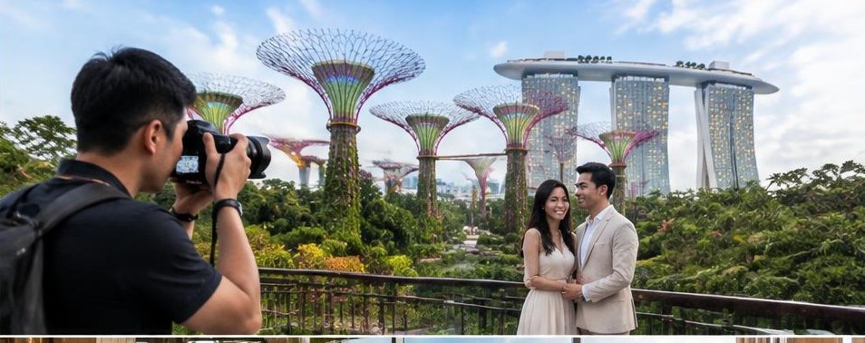 Illustrative scene: Photographers in Singapore