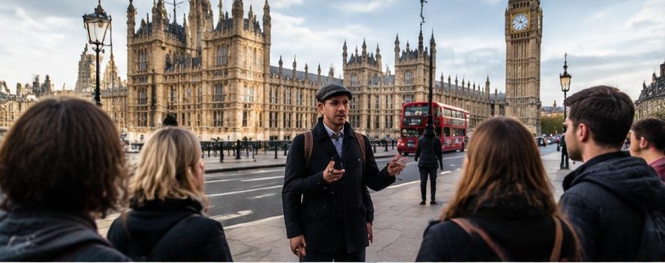 Illustrative scene: Tour Guides in London